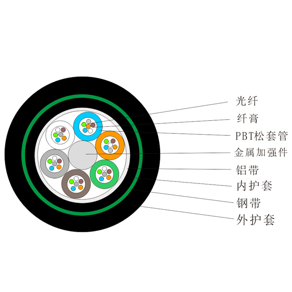 地埋架空非金属铠装光缆（GYFTA53）